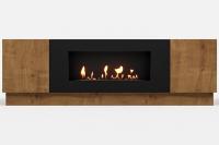 Тумба универсальная "Байкал" 1600, дуб вотан, с биокамином 900