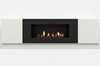 Тумба универсальная "Байкал" 1600, белая, с биокамином 900