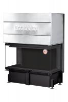 Каминная топка Экокамин Дельта 1000КB три стекла черный шамот — заказать онлайн