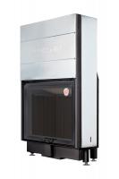 Каминная топка Экокамин Вега 1000М принтинг с подовым горением и черным шамотом — заказать онлайн