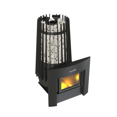 Печь дровяная для бани и сауны GRILL'D Cometa Vega 180 Window дровяная