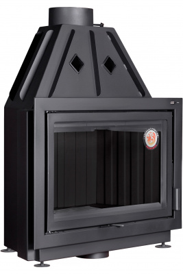 Каминная топка Экокамин Альфа 800 черный шамот — купить с доставкой