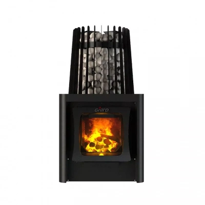 Печь дровяная для бани и сауны GRILL'D Cometa Vega 180 Long Window Max дровяная