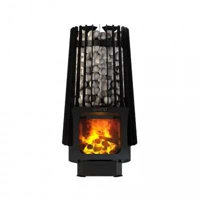 Печь дровяная для бани и сауны GRILL'D Cometa Vega 180 Short Window Max Pro дровяная