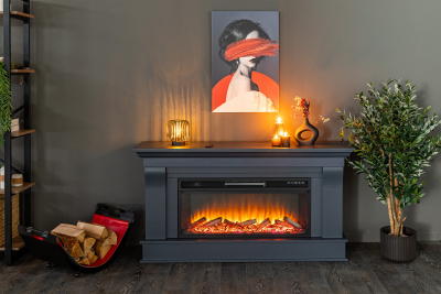 Портал для электрокамина ROYAL-FLAME Monaco 42 под очаг Vision 42, серый графит, разборный Портал для электрокамина ROYAL-FLAME Monaco 42 под очаг Vision 42, серый графит, разборный