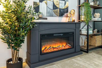 Портал для электрокамина ROYAL-FLAME Boston V42 под очаги Crystal36/40//5DVART40//Vision 42, графит грей — модель для выбора и покупки