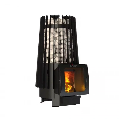 Печь дровяная для бани и сауны GRILL'D Cometa Vega 180 Short Window Max дровяная