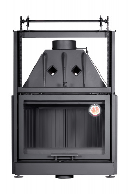 Каминная топка Экокамин Альфа 800 с контргрузом черный шамот — купить с доставкой