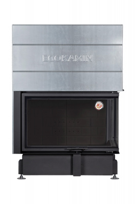 Каминная топка Экокамин Дельта 1000RB два стекла правая принтинг черный шамот  — купить с доставкой