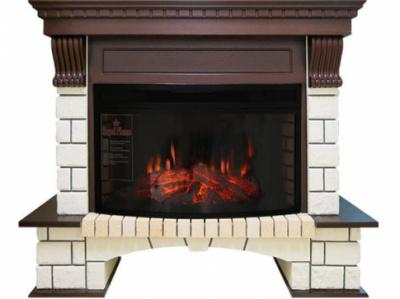 Портал для электрокамина ROYAL-FLAME Pierre Luxe под очаг Dioramic 33W FX, темный дуб