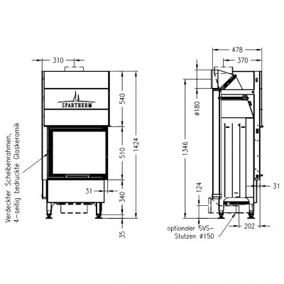 Каминная топка SPARTHERM Varia 2R-55