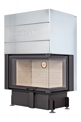 Каминная топка Экокамин Дельта 800R два стекла левая принтинг — купить с доставкой