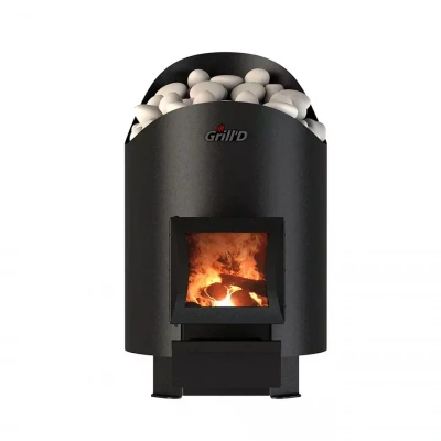 Печь дровяная для бани и сауны GRILL'D Aurora 180 Short дровяная