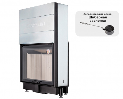 Каминная топка Экокамин Вега 1000М принтинг с подовым горением — купить с доставкой