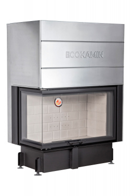 Каминная топка Экокамин Дельта 1000L два стекла левая принтинг — купить с доставкой