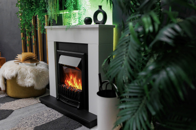 Портал для электрокамина ROYAL-FLAME Bergen под очаги Emerald 23, 5D VART 25, белый — модель для выбора и покупки