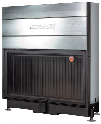 Каминная топка Экокамин ВЕГА 1600B черный шамот подовая — купить с доставкой