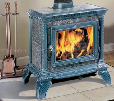 Отопительная печь Tribute (светло-голубая эмаль)