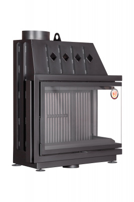 Каминная топка Экокамин Альфа 1000RB два стекла правая черный шамот — купить с доставкой