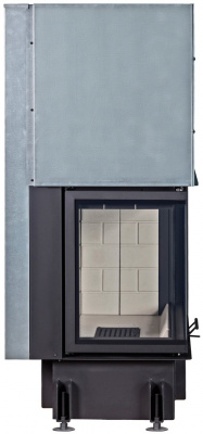 Каминная топка Экокамин ДЕЛЬТА 1000LР  два стекла левая принтинг подовое горение