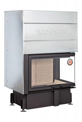 Каминная топка Экокамин Дельта 800R два стекла левая принтинг — купить с доставкой