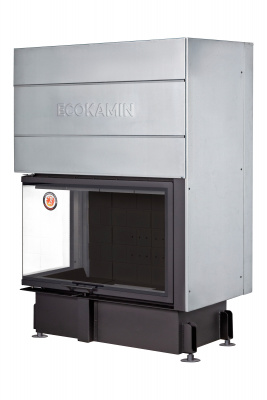 Каминная топка Экокамин Дельта 1000LB два стекла левая принтинг черный шамот  — купить с доставкой