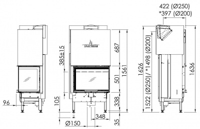 Каминная топка SPARTHERM Varia 2R-68h