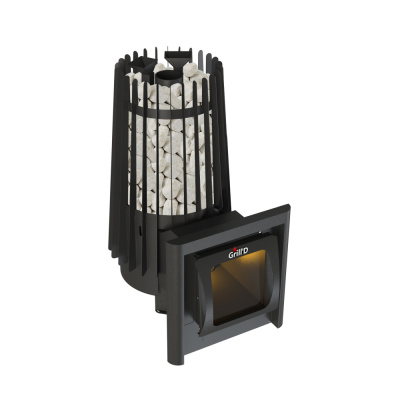 Печь дровяная для бани и сауны GRILL'D Cometa Vega 180 Long Window Max дровяная