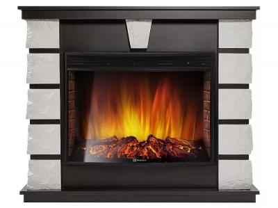 Каминокомплект портал Excalibur 25 песчаник белый, шпон венге с очагом EFP/P - 2520LS N (диагональ -25 дюймов) широкий